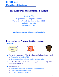 4. Kerberos - UNC Computer Science