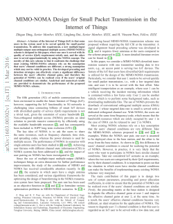 MIMO-NOMA Design for Small Packet Transmission in the Internet of