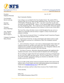 a letter - New Franklin School PTO