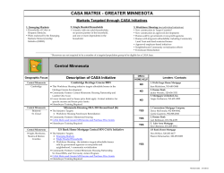 casa matrix - greater minnesota - Minnesota Housing Finance Agency