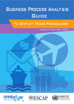 Business Process Analysis Guide to Simplify Trade Procedures