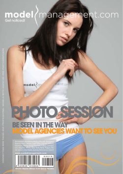 BE SEEN IN THE WAY MODEL AGENCIES WANT TO SEE YOU