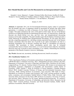 How Should Benefits and Costs Be Discounted in an