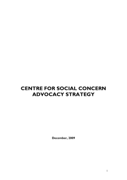 (CFSC) Advocacy Strategy - Ecumenical Advocacy Alliance