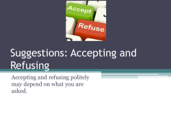 Suggestions: Accepting and Refusing