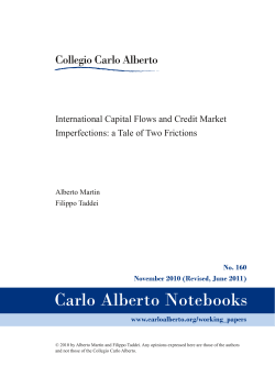 International Capital Flows and Credit Market Imperfections: a Tale