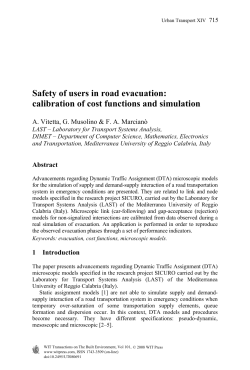 calibration of cost functions and simulation