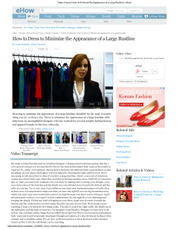 How to Dress to Minimize the Appearance of a