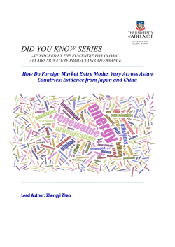 How Do Foreign Market Entry Modes Vary Across Asian Countries