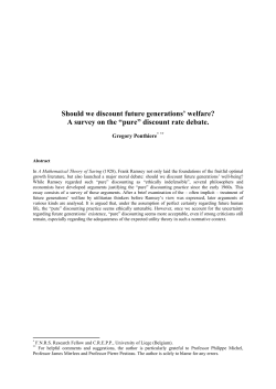 Should we discount future generations` welfare?