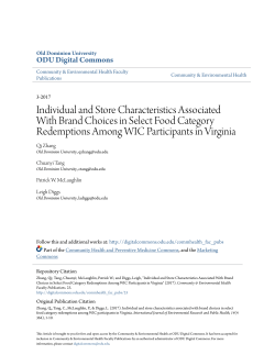 Individual and Store Characteristics Associated With Brand Choices