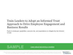 Train Leaders to Adopt an Informed Trust Approach to Drive