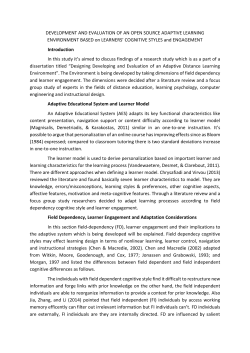 DEVELOPMENT AND EVALUATION OF AN OPEN SOURCE