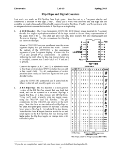 Flip-Flops and Digital Counters