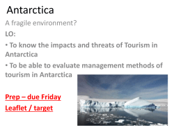 Extreme Tourism in Antarctica