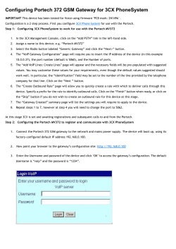 Configuring Portech 372 GSM Gateway for 3CX PhoneSystem