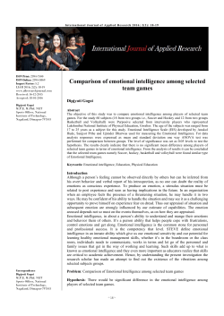 Comparison of emotional intelligence among selected team games