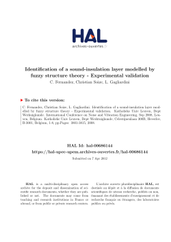Identification of a sound-insulation layer modelled by fuzzy