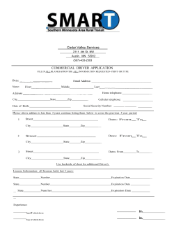 For driver applicants of commercial motor