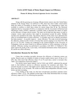 EASA AEMT Study of Motor Repair Impact on Efficiency
