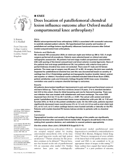 Does location of patellofemoral chondral lesion influence outcome