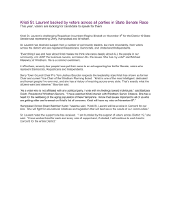 Kristi St. Laurent backed by voters across all parties in State Senate