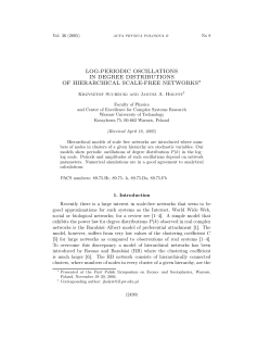 log-periodic oscillations in degree distributions of hierarchical scale