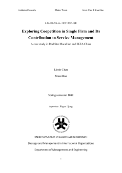 Exploring Coopetition in Single Firm and Its