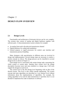 Chapter 2 DESIGN FLOW OVERVIEW