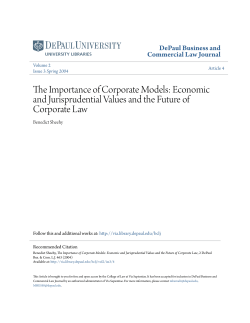 The Importance of Corporate Models: Economic