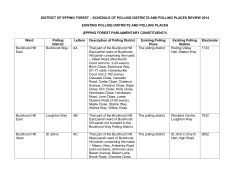 district of epping forest &ndash; schedule of polling districts and polling