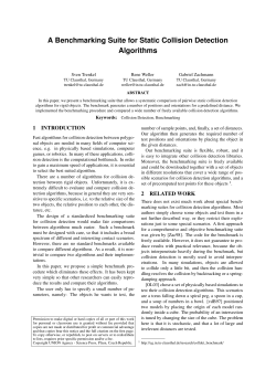 A Benchmarking Suite for Static Collision Detection Algorithms