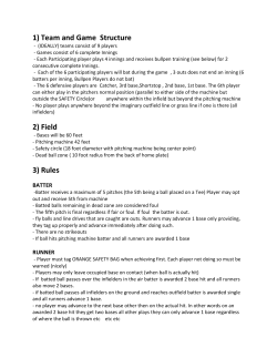 1) Team and Game Structure 2) Field 3) Rules