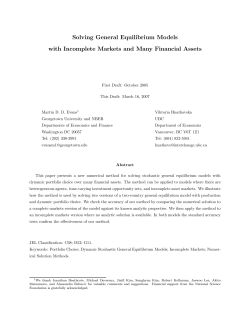Solving General Equilibrium Models with Incomplete