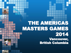 TAM Vancouver 2014 - International Masters Games Association