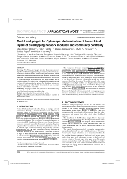 ModuLand plug-in for Cytoscape: determination of hierarchical