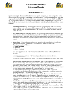 Sportsmanship Policy