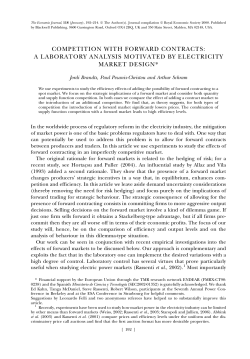 Competition with forward contracts