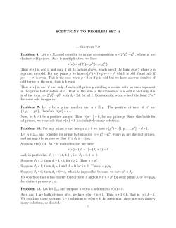 SOLUTIONS TO PROBLEM SET 4 1. Section 7.2 Problem 4. Let n
