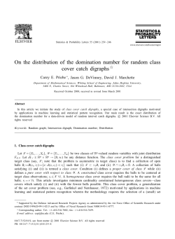 On the distribution of the domination number for random class cover