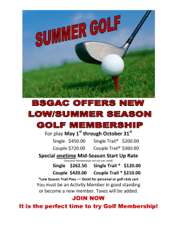 For play May 1 through October 31 Special onetime Mid