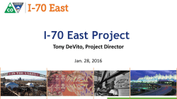 Public-Private Partnership for I-70 East The Developer Shortlist