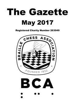 Bca gazette - Braille Chess Association