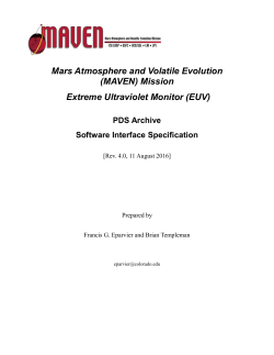 CRaTER Standard Product Data Record and