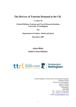 The Drivers of Tourism Demand in the UK