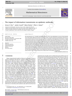 The impact of information transmission on epidemic outbreaks