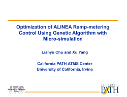 Optimization of ALINEA Ramp-metering Control Using Genetic