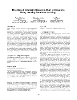 Distributed Similarity Search in High Dimensions Using Locality