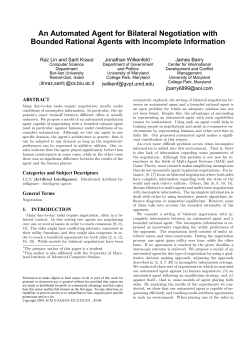 An Automated Agent for Bilateral Negotiation with Bounded Rational