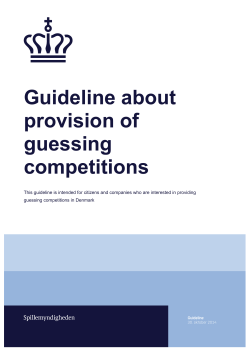 Guideline about provision of guessing competitions